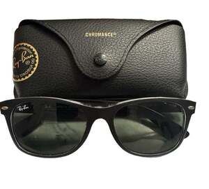 Ray-Ban New Wayfarer RB2132 6052 Black Clear Sunglasses 55-18